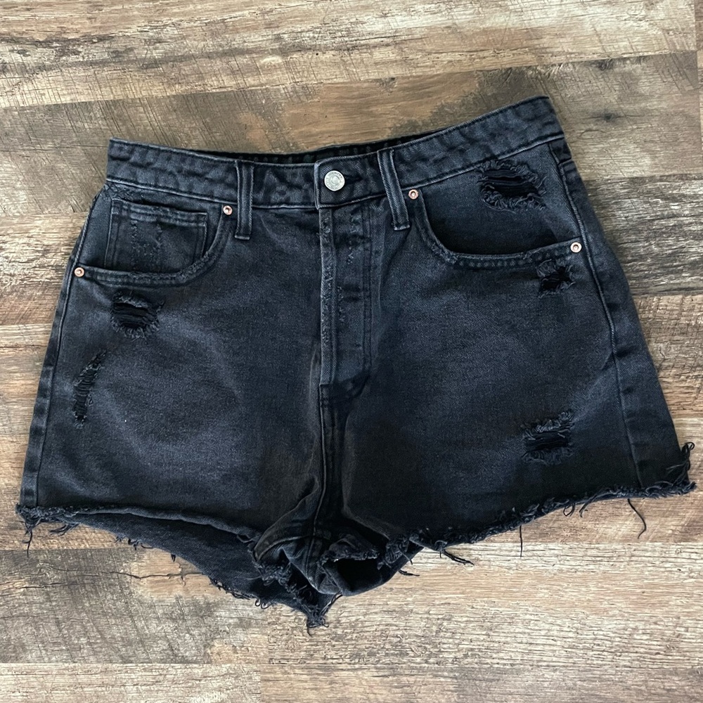 Super High Rise Cut off Denim Shorts